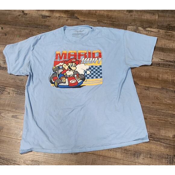 Pre-owned Mario Kart Blue Tshirt Mens Size XL. 2135 - Picture 1 of 6